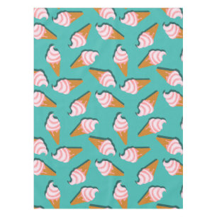 Nappe Congés gaufres crème glacée et motif de yaourt con