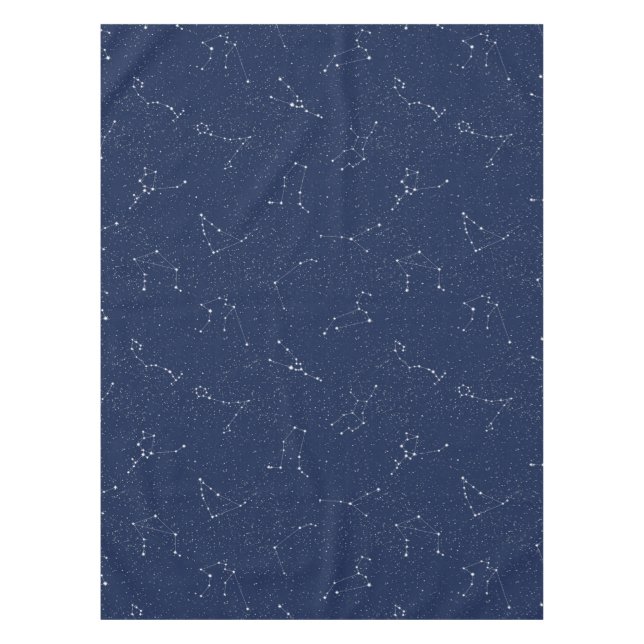 Nappe Constellations Zodiac avec ciel étoilé bleu foncé (Devant)