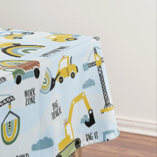Nappe Construction Camion Anniversaire Décor