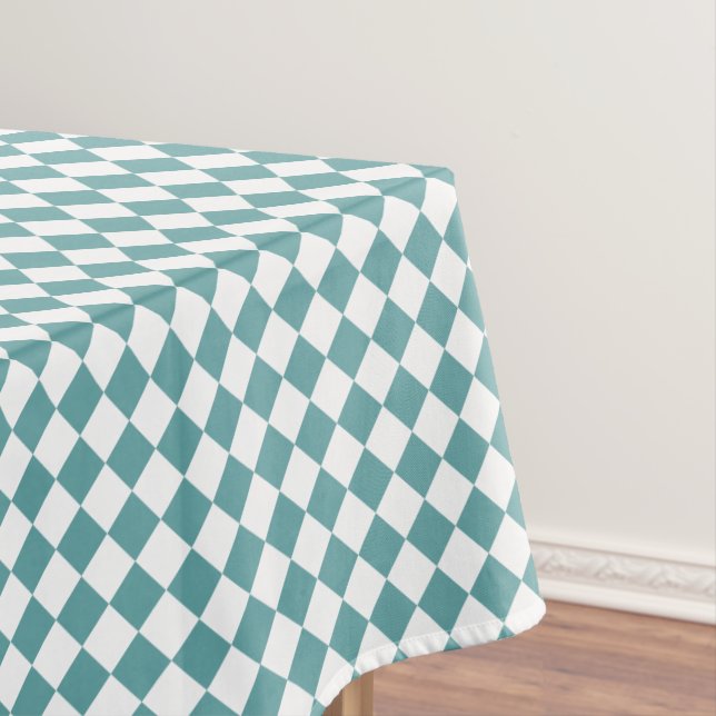 Nappe Cool Cadet Bleu Blanc Maison Décor À damiers Motif (In Situ)
