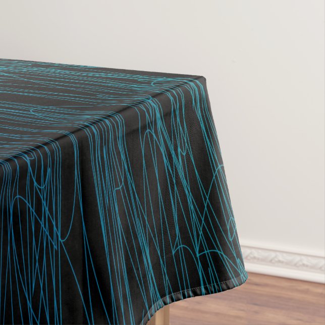 Nappe Cool de texture Abstraite noire moderne bleu Turqu (In Situ)