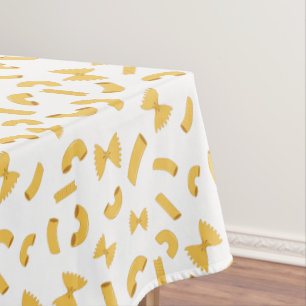 Nappe Cool plaisir pâtes macaroni motif sur blanc