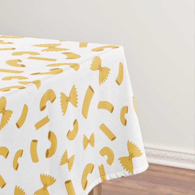 Nappe Cool plaisir pâtes macaroni motif sur blanc (In Situ)