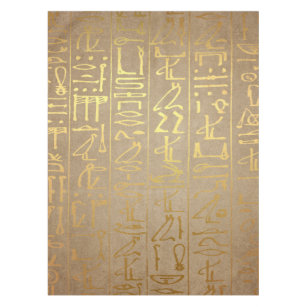 Nappe Copie égyptienne de papier de hiéroglyphes d'or