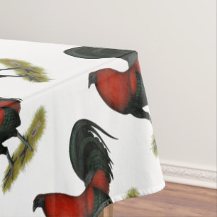 Nappe Coq Rouge Noir BB Jeu Américain