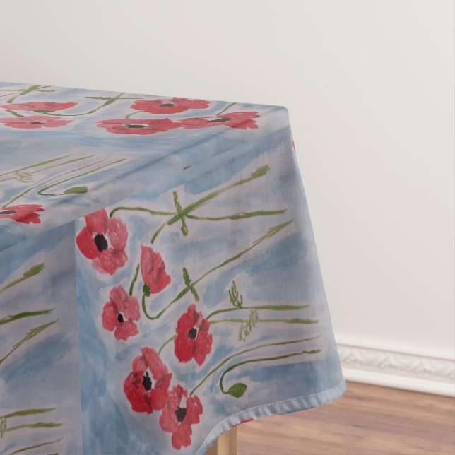 Nappe Coquelicots rouges sauvages  (In Situ)