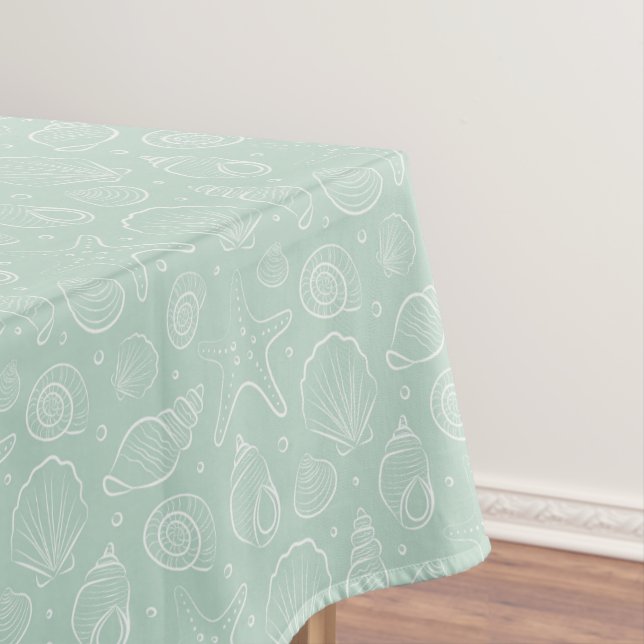 Nappe Coquillage Été Bord de Mer Bohème Mint (In Situ)