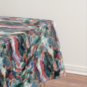 Nappe Corail bleu Turquoise Aquarelle rouge flanquée Mo