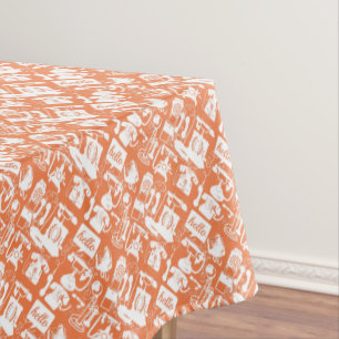 Nappe Corail rétro ou tout Motif téléphonique couleur