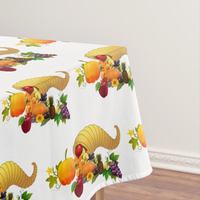 Nappe Corne d'abondance de Thanksgiving sur fond blanc (In Situ)
