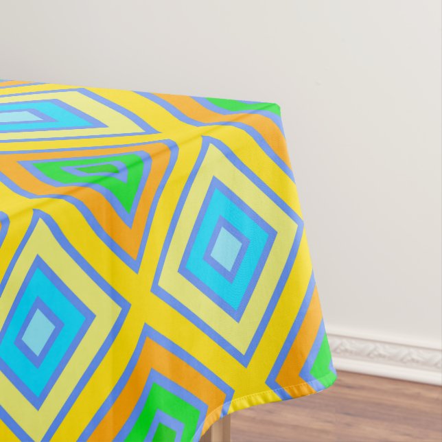 Nappe Cornflower harmonieux couleurs Angled Line Art (In Situ)