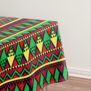 Nappe Correspondance Kwanzaa Jaune Rouge Noir Vert