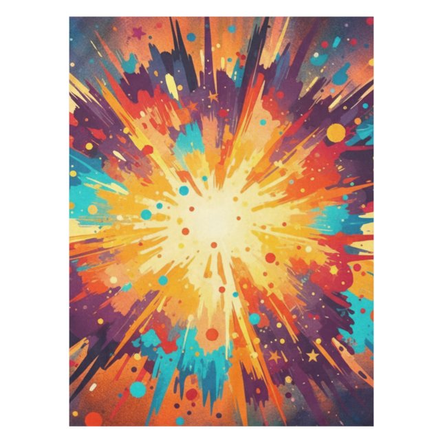 Nappe Cosmic Burst Abstract Splatter Art (Devant)