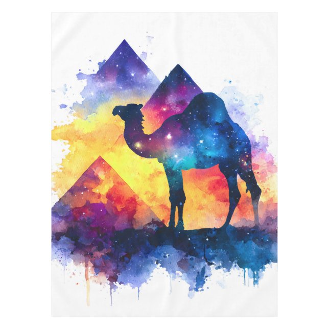 Nappe Cosmic Starry Nuit Camel égyptien Paysage (Devant)