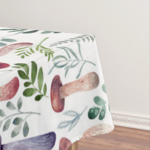 Nappe Cosy Watercolor Champignons Motif  