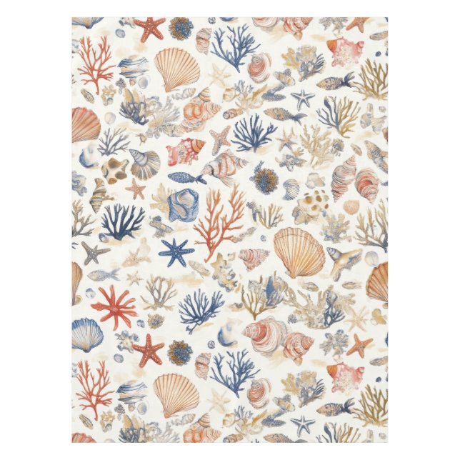Nappe Côtière rustique - Coquillages, Starfish, Reef (12 (Devant)