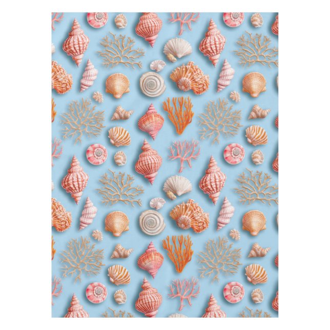 Nappe Côtière rustique - Coquillages, Starfish, Reef (15 (Devant)