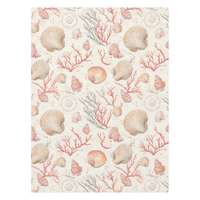 Nappe Côtière rustique - Coquillages, Starfish, Reef (16 (Devant)