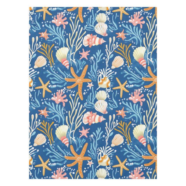 Nappe Côtière rustique - Coquillages, Starfish, Reef (26 (Devant)