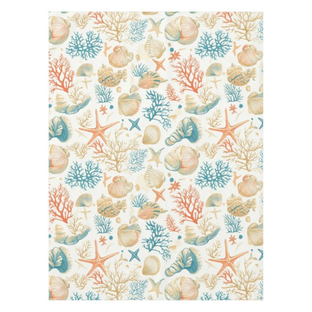 Nappe Côtière rustique - Coquillages, Starfish, Reef (9) (Devant)