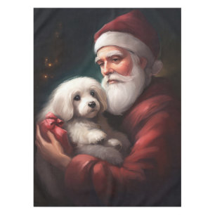 Nappe Coton De Tulear Avec Noël Du Père Noël