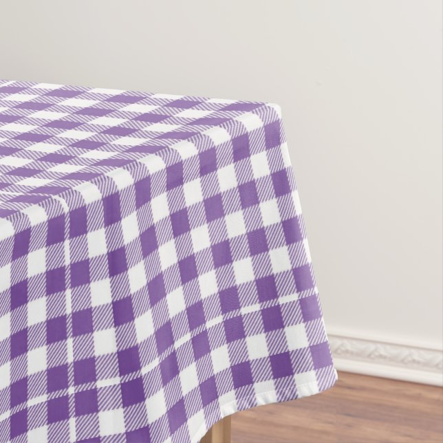 Nappe Cottage Lumineux Moderne Gingham Classique Violet (In Situ)