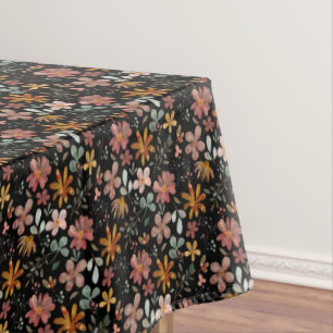 Nappe Cottagecore fleur grattage noir