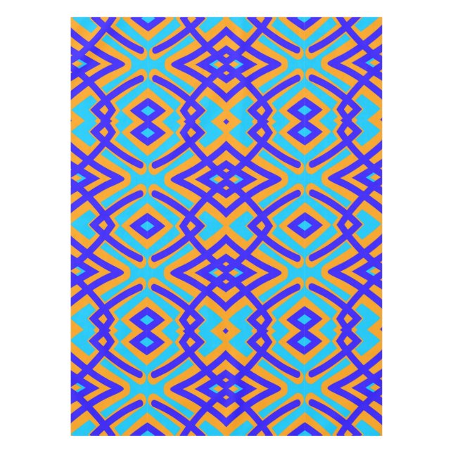 Nappe Cotton Table cloth, 52"x70" multicolor pattern  Ta (Devant)