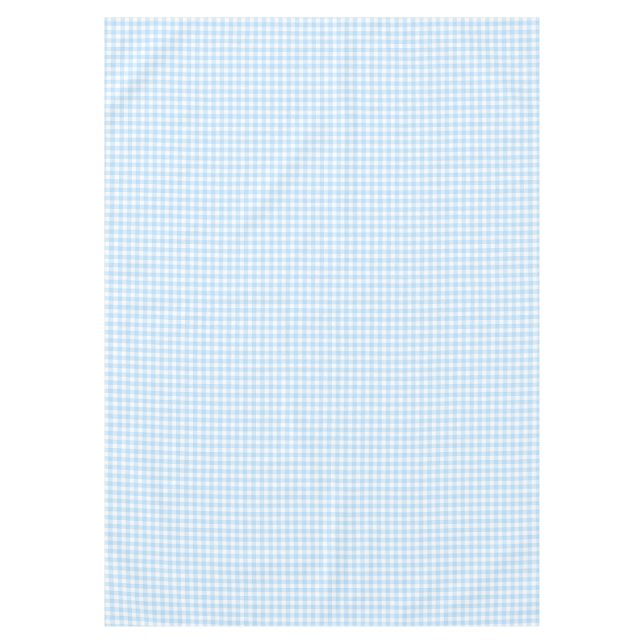 Nappe Couché de bébé à carreaux Gingham bleu clair blanc (Devant)