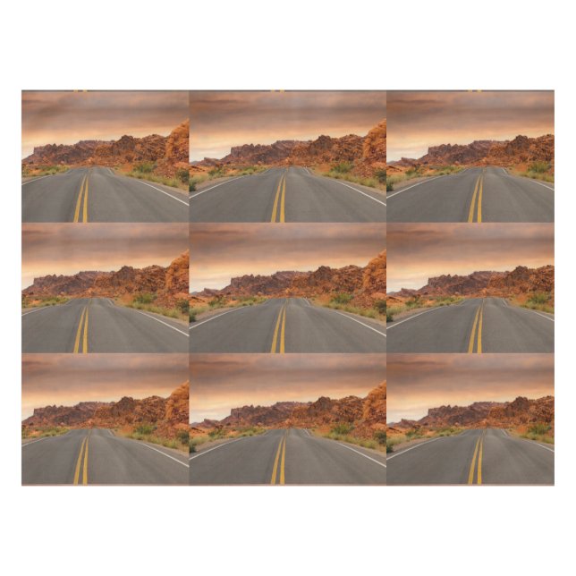 Nappe Coucher du soleil de voyage par la route (Devant (Horizontal))