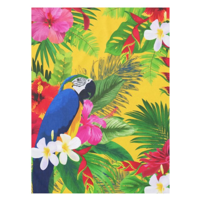 Nappe Couleur d'été Tropical Toucan Feuille (Devant)