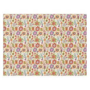 Nappe Couleur florale et hibou