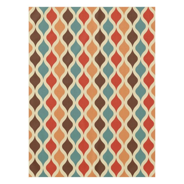 Nappe Couleur motif rétro (Devant)
