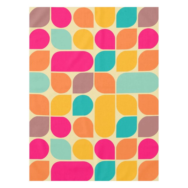 Nappe Couleur motif rétro (Devant)