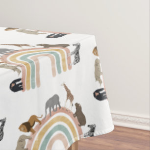 Nappe Couleurs de terre Arc-en-ciel Jungle Animaux Motif