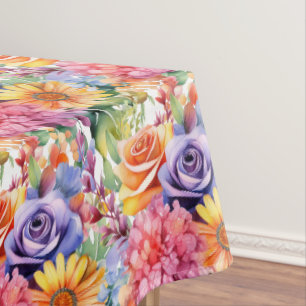 Nappe Couleurs Florales Fleurs de Printemps Chic