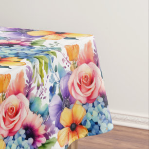 Nappe Couleurs Florales Fleurs de Printemps Chic