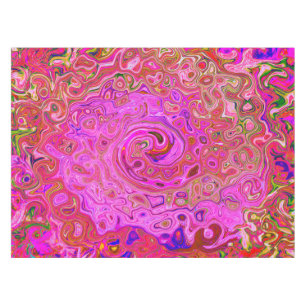 Nappe Couleurs marbrées roses chaudes Abstrait torse rét