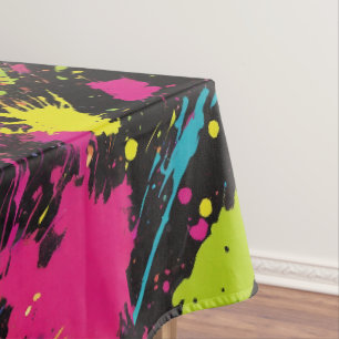 Nappe Couleurs néon Retro Paint Splatter