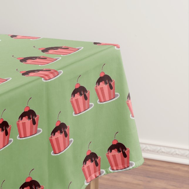 Nappe Coupes de glace rose sur le vert (In Situ)