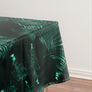 Nappe Courbes pointues en mélange vert jungle et néo men