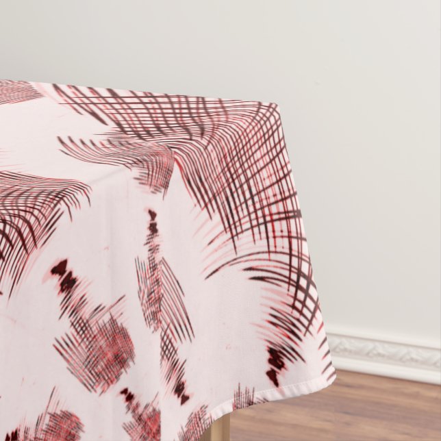 Nappe Courbes rouge et marron croisées sur arrière - pla (In Situ)