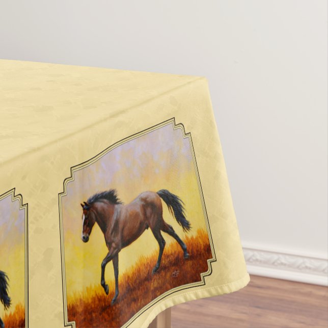 Nappe Courir Dark Bay Horse jaune (In Situ)