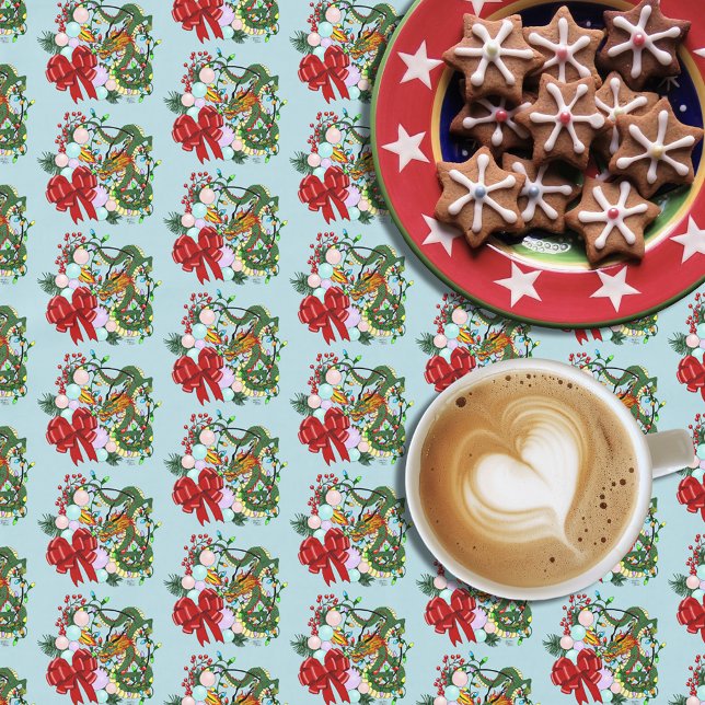 Nappe Couronne de Noël du dragon chinois (Créateur téléchargé)