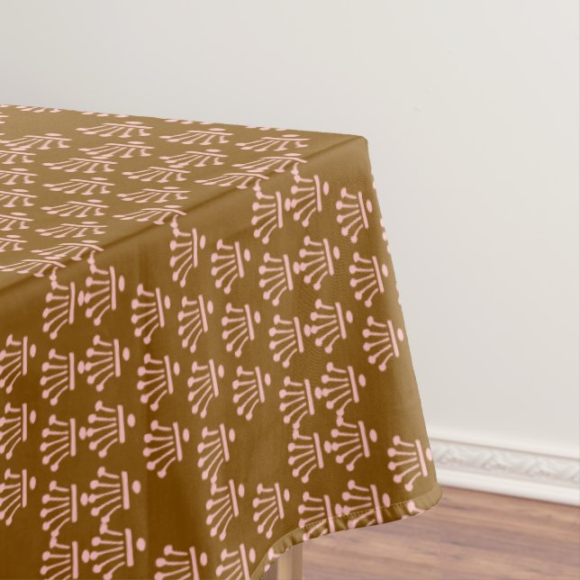 Nappe Couronnes roses marron (In Situ)