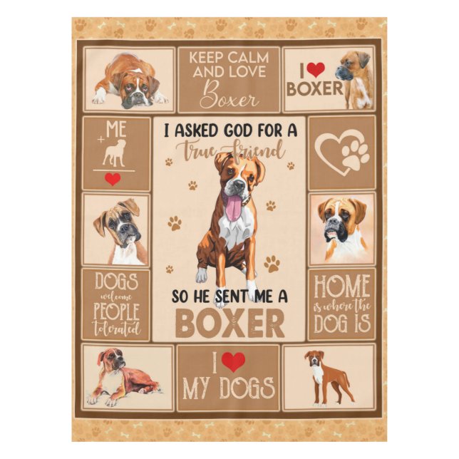 Nappe Couverture de chien de boîte personnalisée, (Devant)