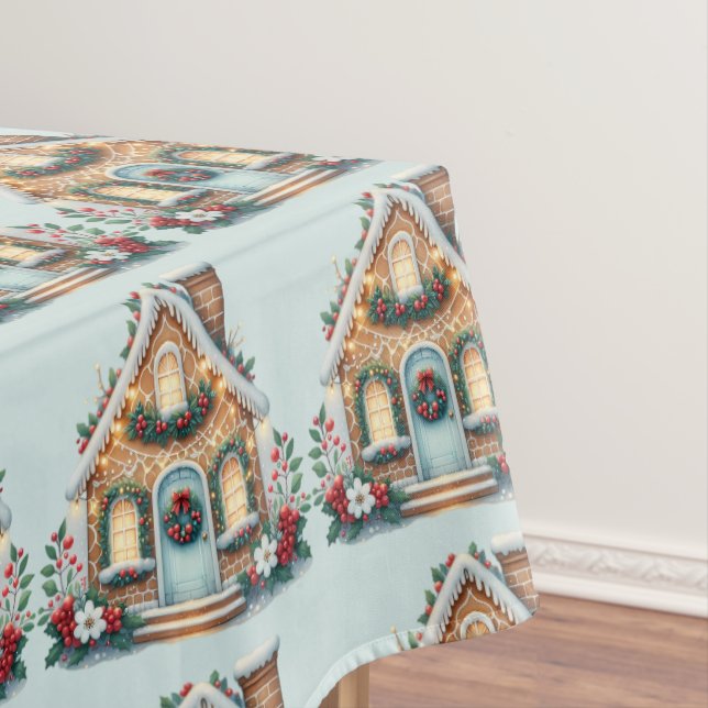 Nappe Cozy Gingerbread House Holiday Illustration (In Situ)