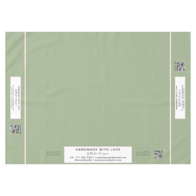 Nappe Craft Show Sage Blush Pink 60 x 84 QR Code (Devant (Horizontal))