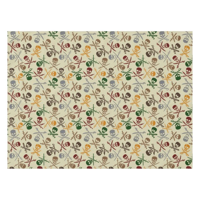 Nappe Crânes de pirate avec les épées croisées (Devant (Horizontal))
