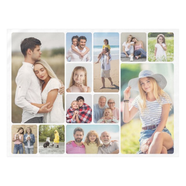 Nappe Créez vos propres angles ronds 12 Photo Collage (Devant (Horizontal))